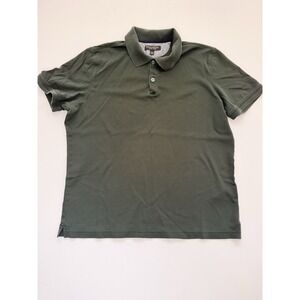 Banana Republic Luxury Touch Men's Green Solid Short Sleeve Polo Shirt L